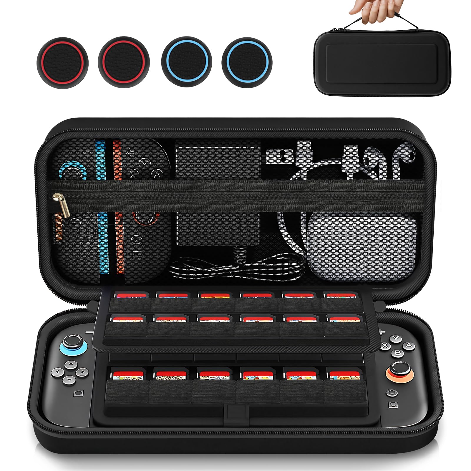 Amazon.com: SnapTek Large Capacity Carrying Case for Nintendo
