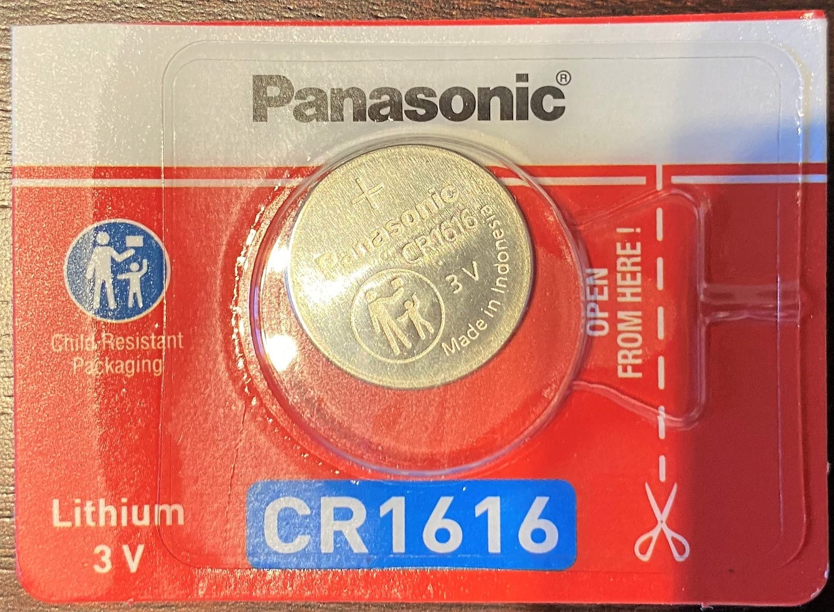 1/mo Finance Panasonic CR1616 3V Coin Cell Lithium Battery, Retail