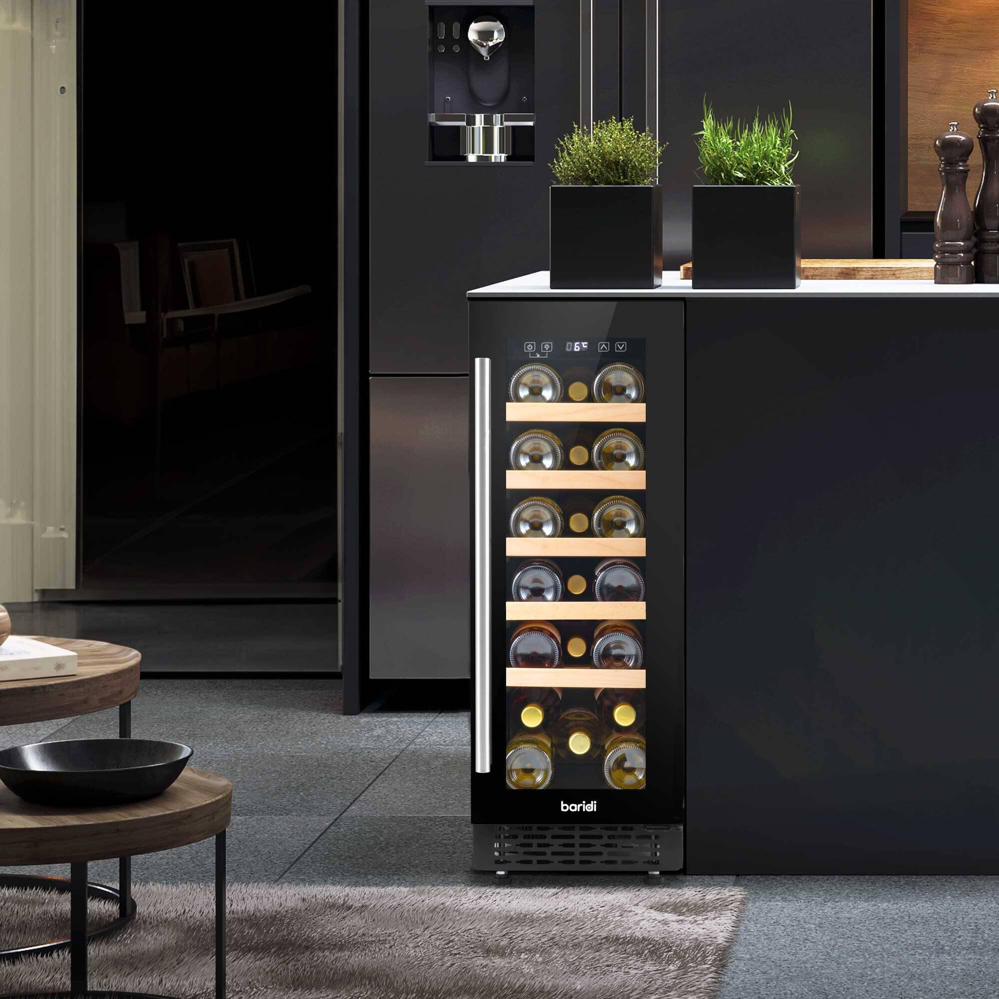 Baridi 20 Bottle Slim 30cm Built-In Wine Cooler with Digital Touchscreen Controls - DH203 — view 2