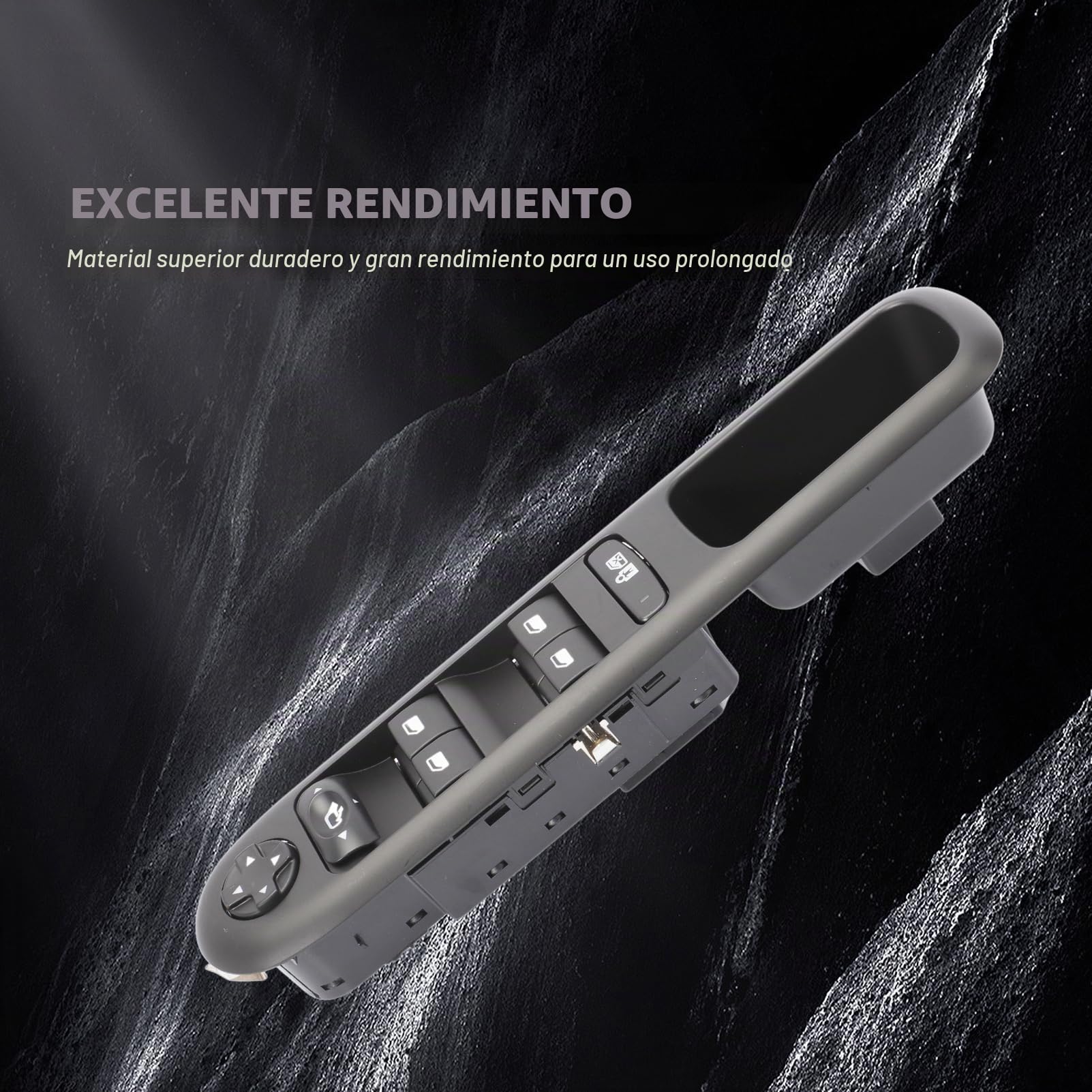 interruptor de ventana de encendido (Delantero Izquierdo) Botonera Elevalunas 96650621ZD para Peug-eot 3008 5008 2009-2015 6490X6 Con función de plegado