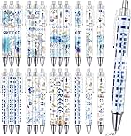 Greece Ballpoint Pens Gifts - 24PCS Greece Travel Pens Set Greece Souvenirs Gift Retractable Smooth Writing Greek Civilization Pens for Office School Supplies for Women Traveler Teacher Gift