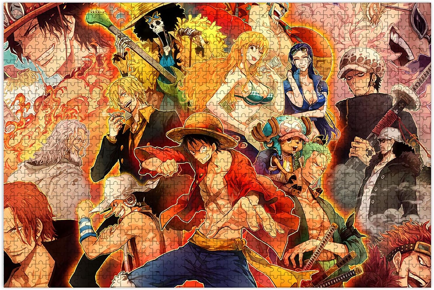 ワンピース パズル 1000ピース 50x75cm ルフィ ナミ ゾロ サンジ ウソップ チョッパー ニコロビン フランキー ブルック シャンクス 白ひげ レイリー トラファルガー ロー ドフラミンゴ エース 人気 キャラクター One Piece パズル 木製 小学生 Amazon