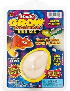 Magic Grow Dinasour Hatching Eggs Toy (1 Assorted Egg). Surprise Hatching Dino Toy. Kids Party Favor Toy. Bathtub Hatch in Water Growing Toy. Easter Egg for Boys & Girls. 312-1A