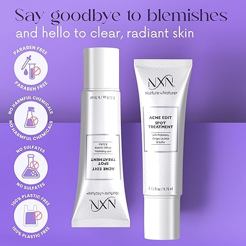 Miniatura 6 de NXN Tratamiento de manchas con probióticos, raíz de regaliz, jengibre y azufre coloidal, para reducir rápidamente el tamaño de las manchas del acné