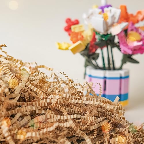 Miniatura 2 de TCAIRG Relleno de papel triturado de papel de estraza de 1 libra para envolver regalos y rellenar cestas, papel triturado para caja de regalo, caja