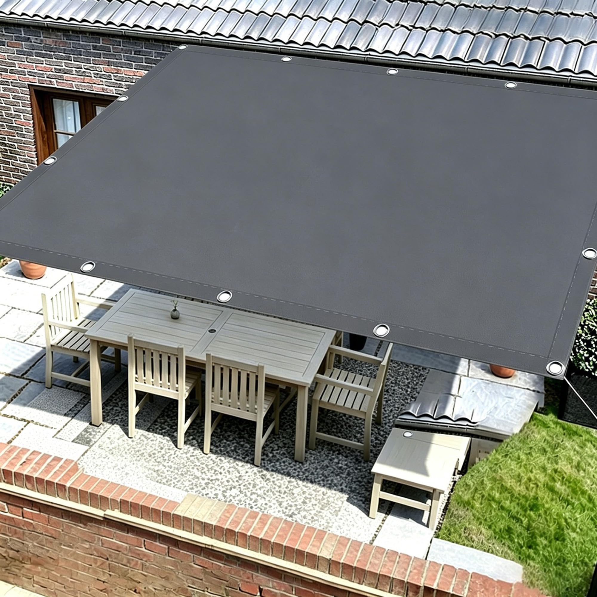 Voile d'ombrage imperméable 3x4.2M pour stopper les UV et la pluie sur le balcon