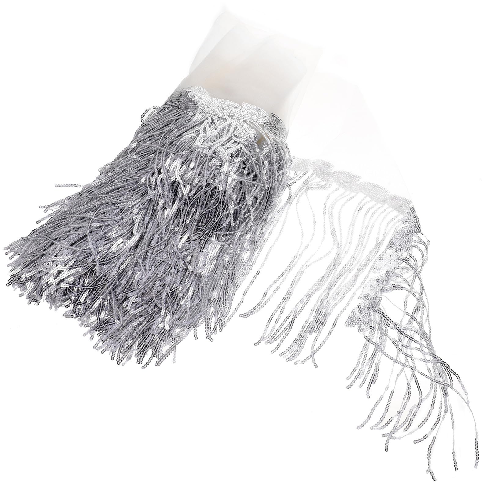 Flecos de lentejuelas plateadas DOITOOL de seda brillante y corte flexible para vestidos