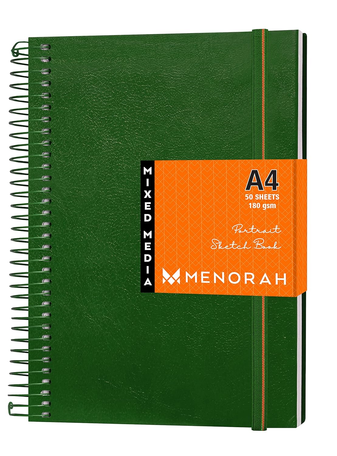 MENORAH A4 Artist Sketchbook 180 GSM Spiral Bound, Sketch Book