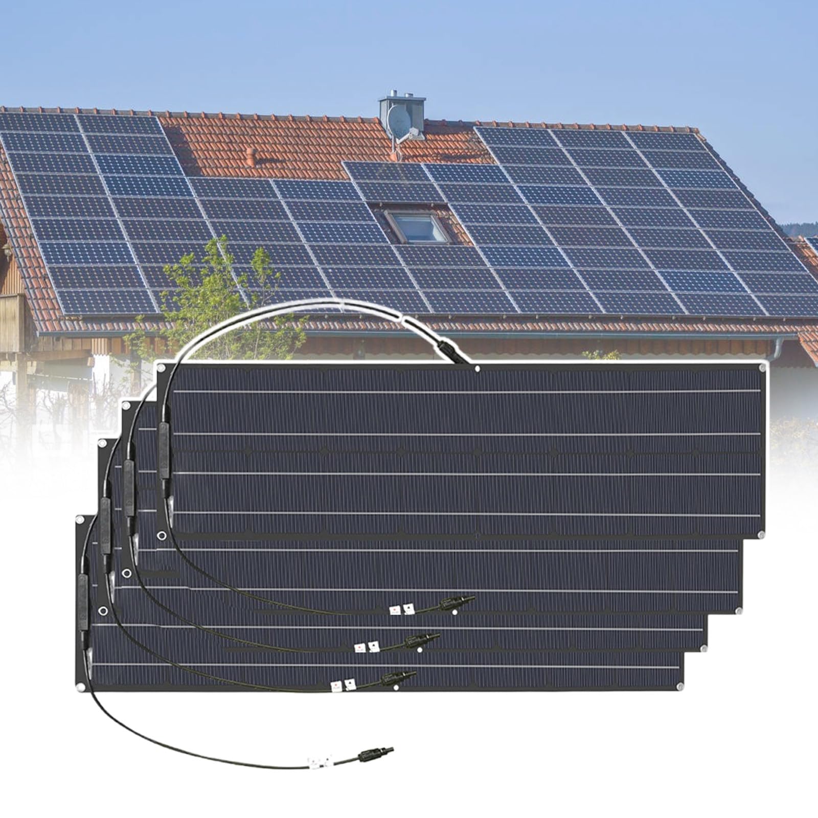 Amazon.com: HCAUYNN Balcony Photovoltaic Panels Set,Single Piece Power  200W,800W Solar Panels Kit, with Ip67 Waterproof/Hail Resistant/Bending  1-30,Black : Patio, Lawn & Garden