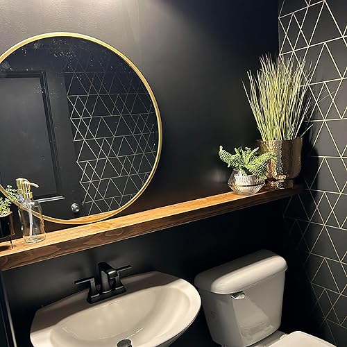 Miniatura 2 de Joel's Antiques - Estante de pared flotante  Decoración de madera de 60 pulgadas y estante largo para chimenea, estantería y granja  Soporte rústico