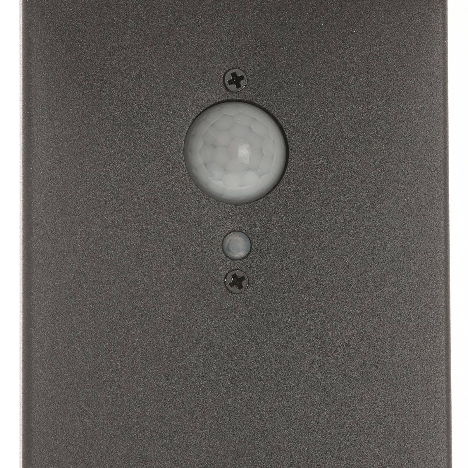 Lindby Lampade solari con sensore di movimento (Moderno) colore Grigio, in Acciaio Inox lampadina inclusa lampada solare giardino
