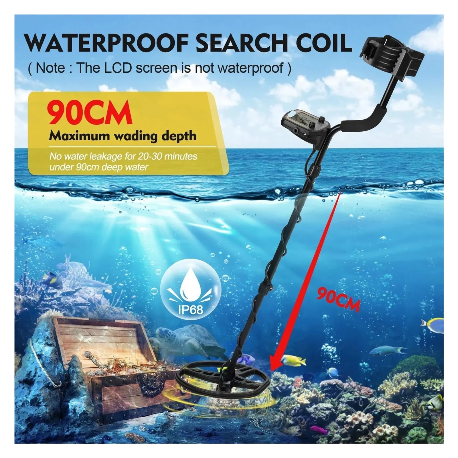 TX-850 Metal Detector Underground Professional Depth 2.5m Scanner Search Finder Gold Detector Treasure Hunter Pinpointer 11inch