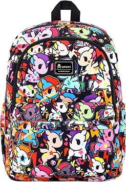 Tokidoki Unicorno Backpack Cute Travel Laptop Backpack for Women Casual Bag Lightweight Cloth Canvas Backpack Daypack Handbag Backpack-Black Unicorno