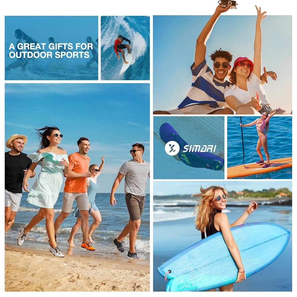 SIMARI Lightweight Non-Slip Water Shoes for All Water Sports 6