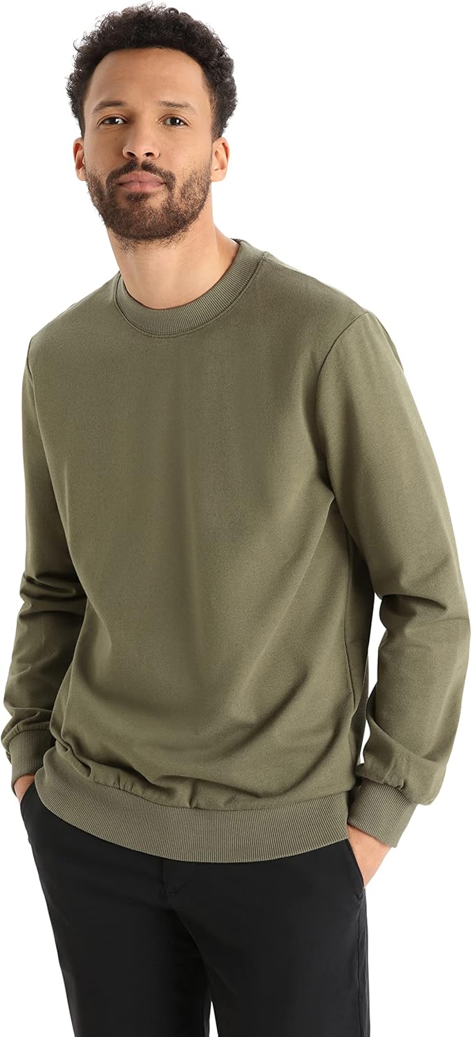 Icebreaker Merino mens Central Long Sleeve Casual Wool Lounge Sweatshirt