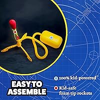 Vista 5 de Stomp Rocket Recambios de cohetes ultra LED, 2 cohetes, cohetes LED de repuesto con punta de espuma para niños, divertidos juguetes para patio