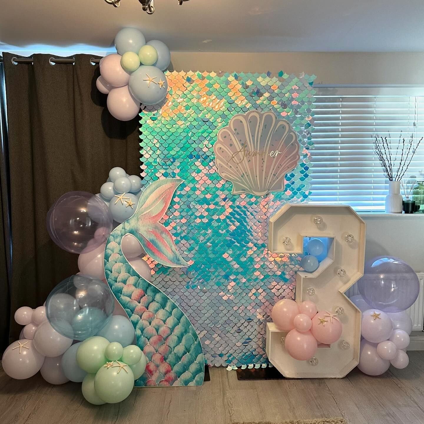 Iridescent Blue Shimmer Wall Backdrop Mermaid Panels 24Pcs Sequin Wall Panel Backdrop for Birthday Anniversary Engagement Bachelorette Parties Decorations