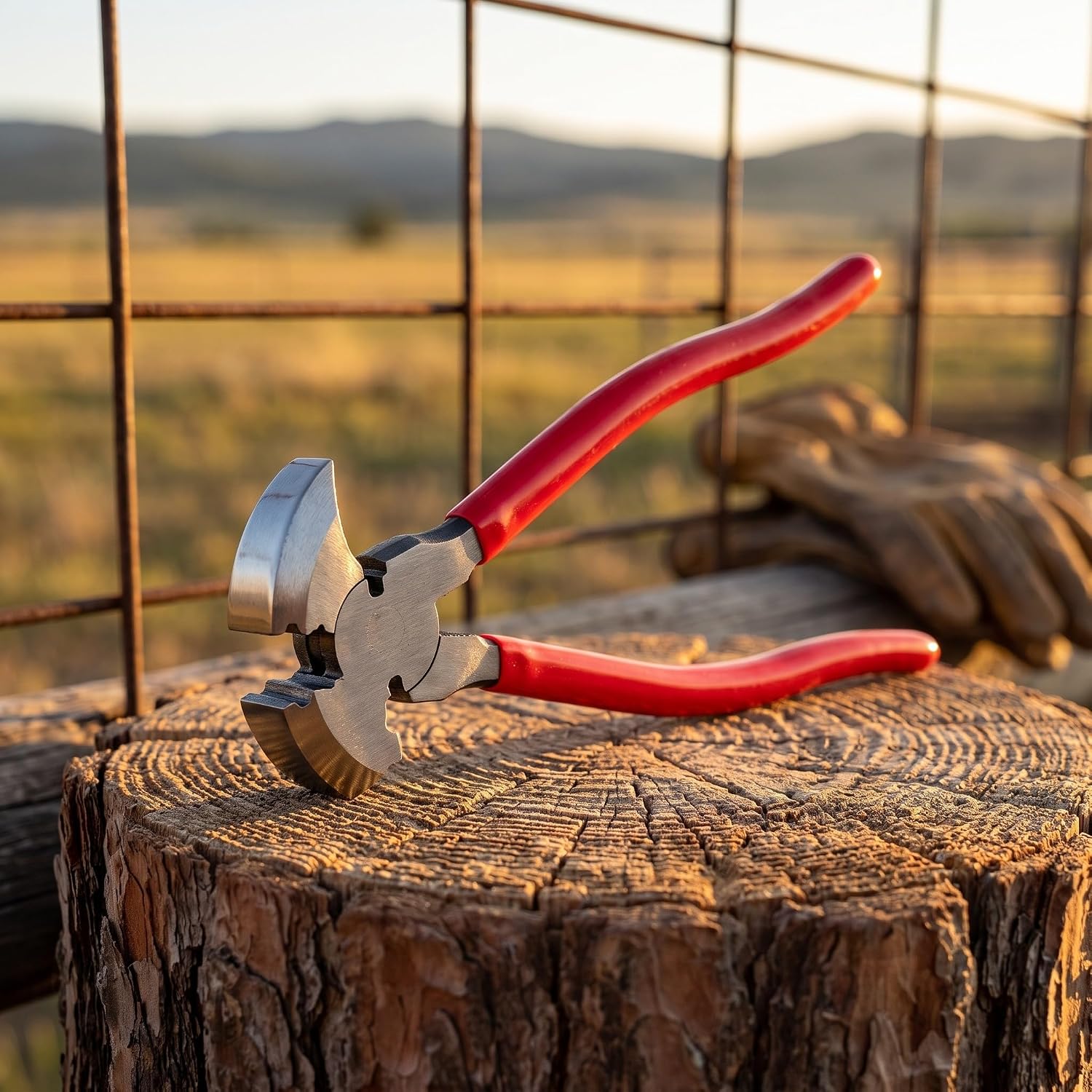 Toddmomy Fence Pliers Tool Nail Puller and Wire Cutter Nail Removal Staple | 11'' Multi Function Tool for Fence Repair, Pulling Wire Cutting Construction Carpentry Gardening Use