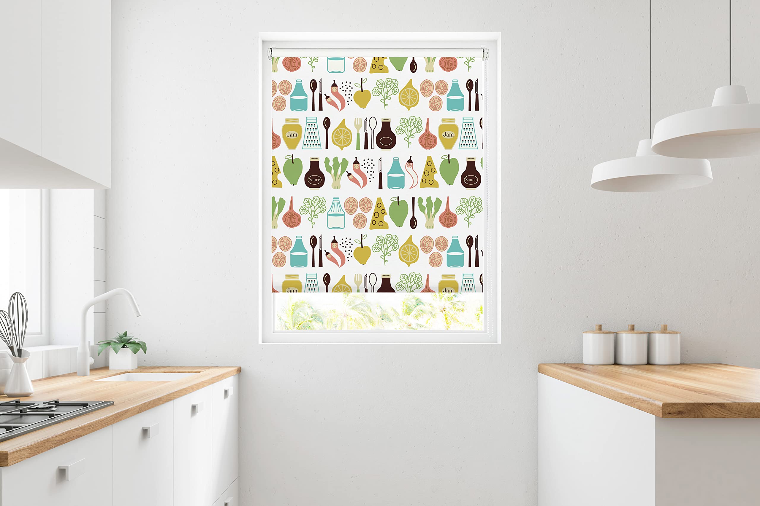 Blindecor Easy Store occultant sans perçage Motif Blackout imprimé numérique 50 x 150 cm (l x H) Taille du Tissu 47 x 145 cm