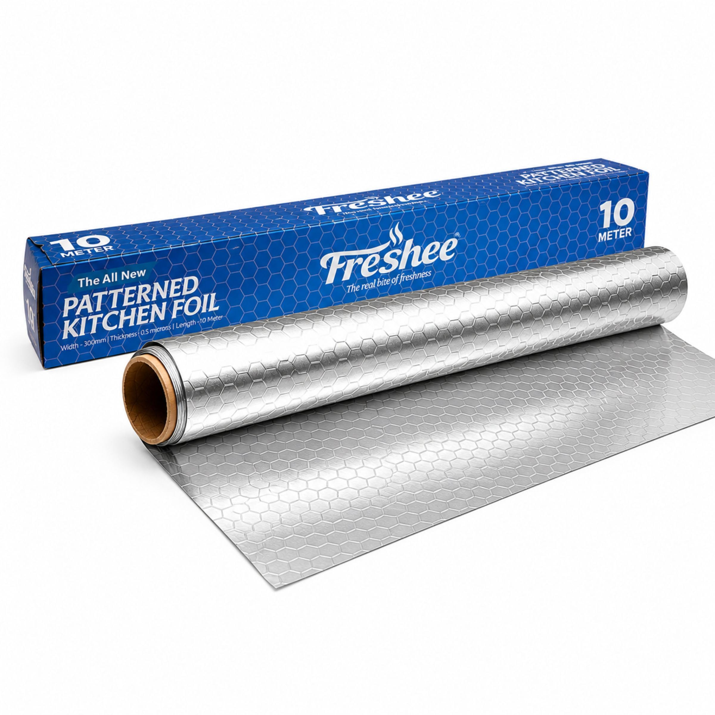 Freshee Aluminium Foil Roll 11 Micron Thick Disposable Silver Foil for Food Wrapping Packaging and Roasting-image-8