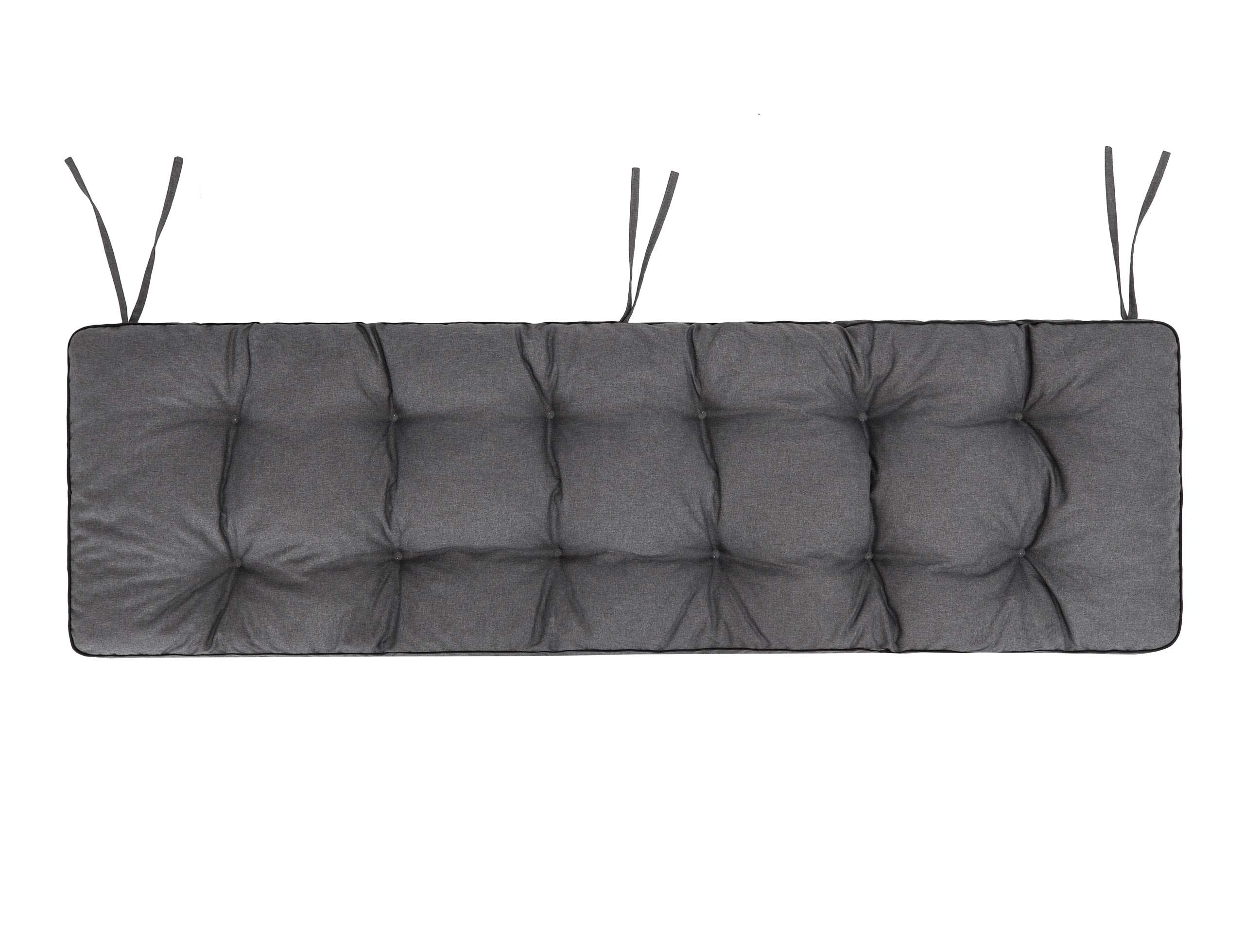 PillowPrim Bankkissen Bankauflage Auflage Kissen Polster Bankpolster Outdoor - Bankauflage Auflage für Bänke in Haus und Garten Sitzkissen 120x50 cm Graphit