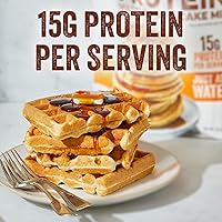 Vista 5 de PEScience Mezcla de panqueques de proteínas para waffles y panqueques de proteínas, solo agrega agua, mezcla de suero de leche y caseína, sabor