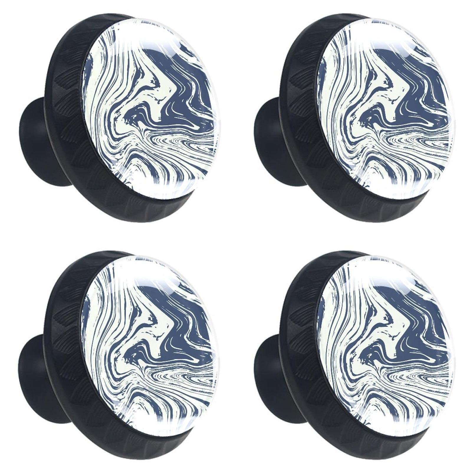 Bouton de tiroir en marbre bleu marine pour personnaliser vos meubles d'armoire