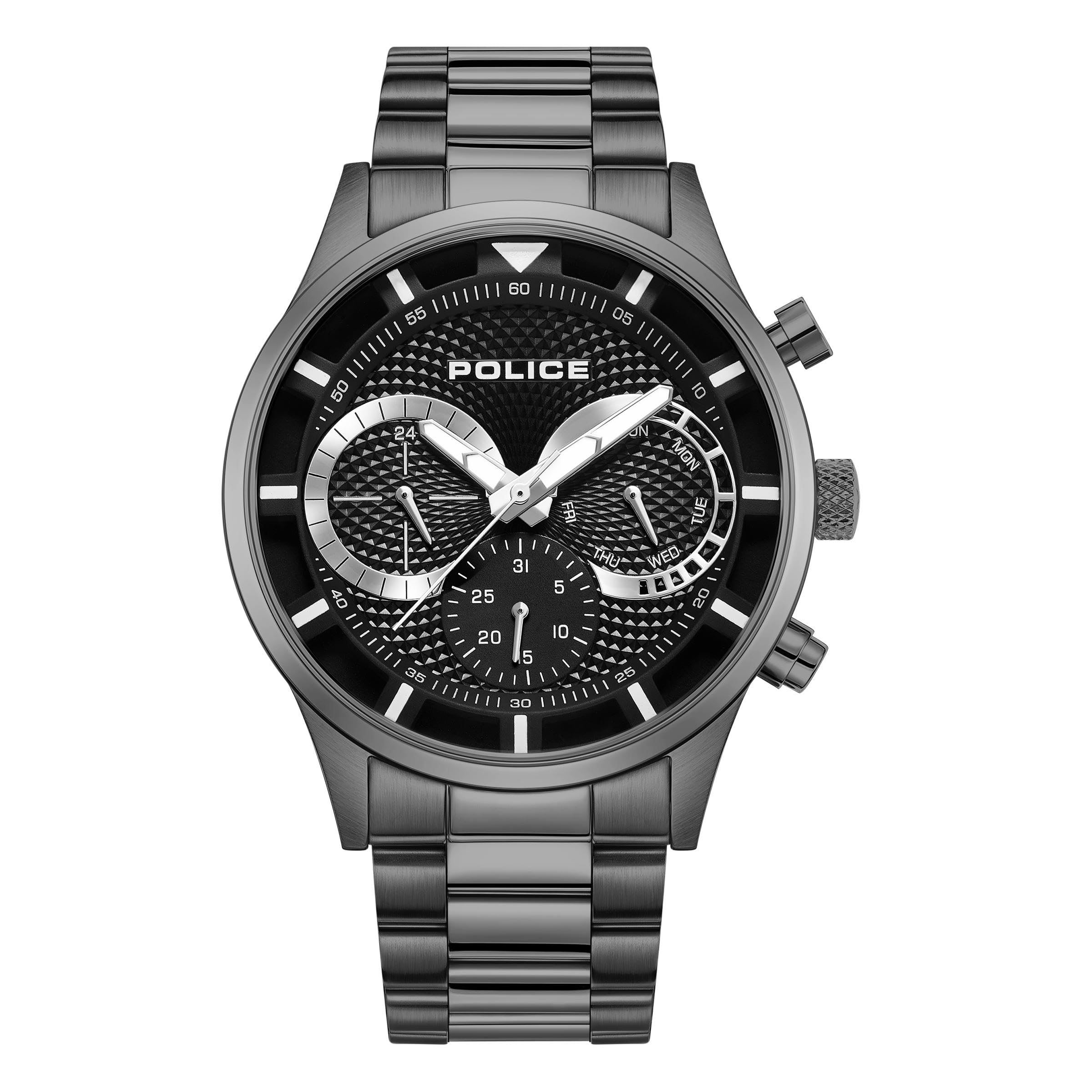 police Urban Rebel Black Dial Stainless Steel Strap Watch for Men-PLPEWGK0040301-picture-3