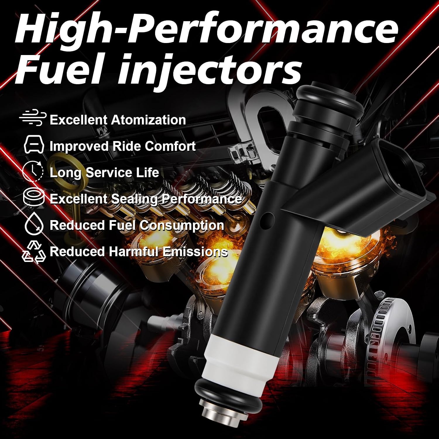 4L3E-B4C 4.6L V8 8PCS Fuel Injectors Compatible with 2005 2006 2007 2008 Ford F150 2004-2008 E150 2005-2008 E250 2004 2005 Explorer, for:2004 2005 Mercury Mountaineer OE-FJ867