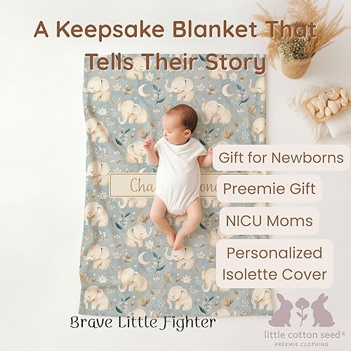 Miniatura 7 de Manta personalizada para recién nacido, gorro de nudo, traje de regreso a casa, canastilla para bebé recién nacido, regalo esencial de Navidad para