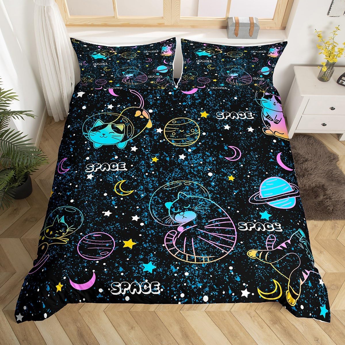 Loussiesd Set copripiumino in stile bohémien con mandala