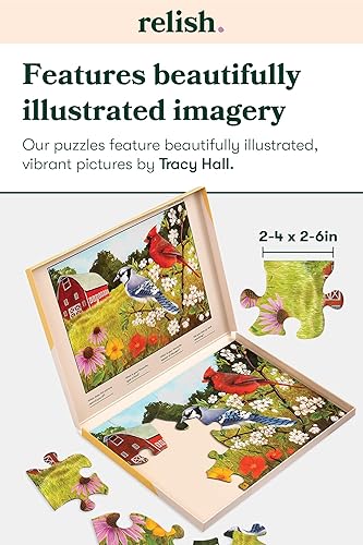 Miniatura 4 de Relish Rompecabezas de piezas grandes para personas mayores, rompecabezas de 13 piezas de pájaros de verano, productos de demencia para ancianos