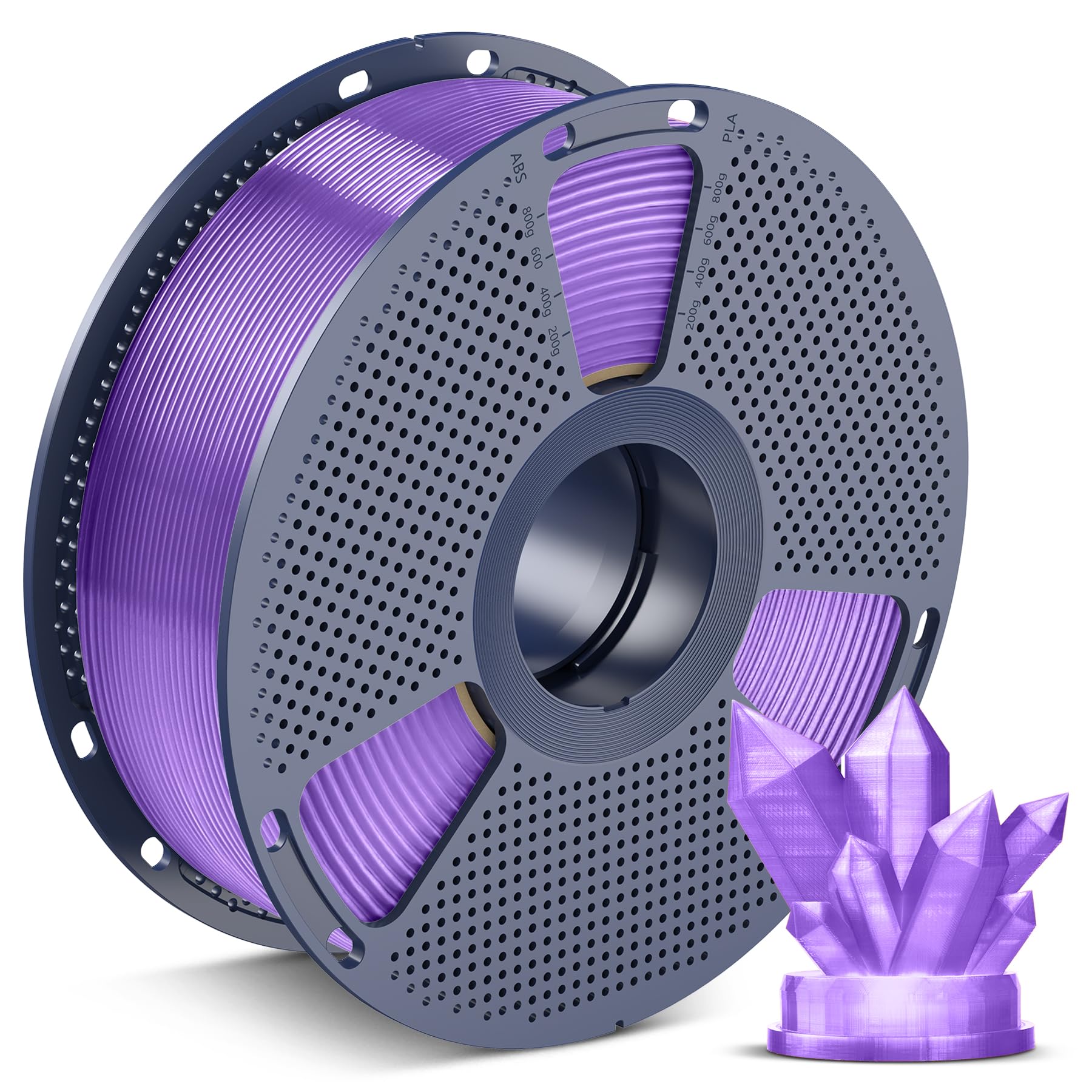 SUNLU PLA 3D Printer Filament, Transparent Grape Jelly, 1KG