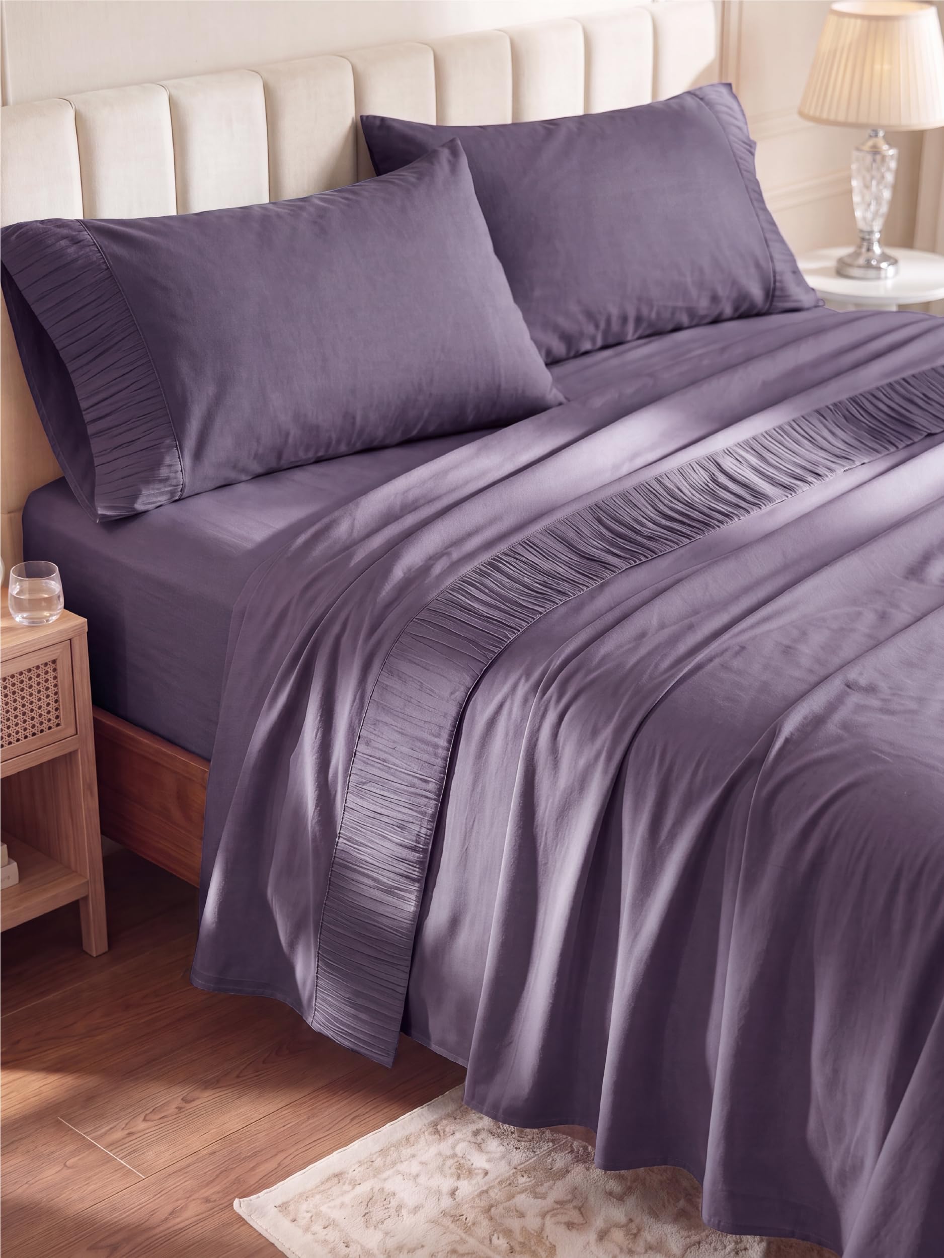 Bedsure King Size Sheets Set - 4 Pieces Soft, Breathable, Cooling Bed Sheet