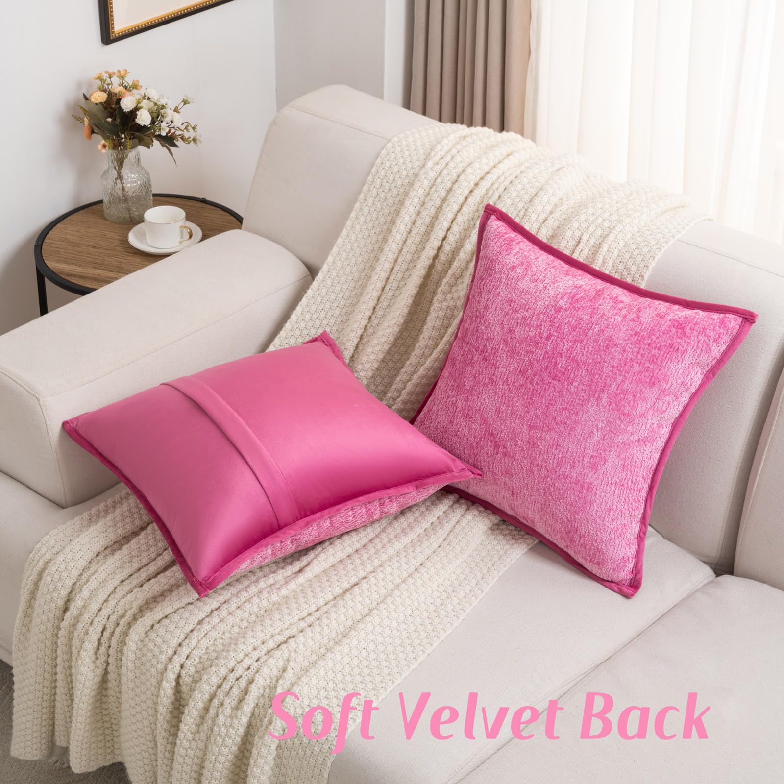 Set Di 2 Federe Per Cuscini 45 X 45 Cm, In Poliestere Morbido E Texturizzato Con Bordo Elegante Stile Rustico Per Divano Letto Soggiorno 98843501