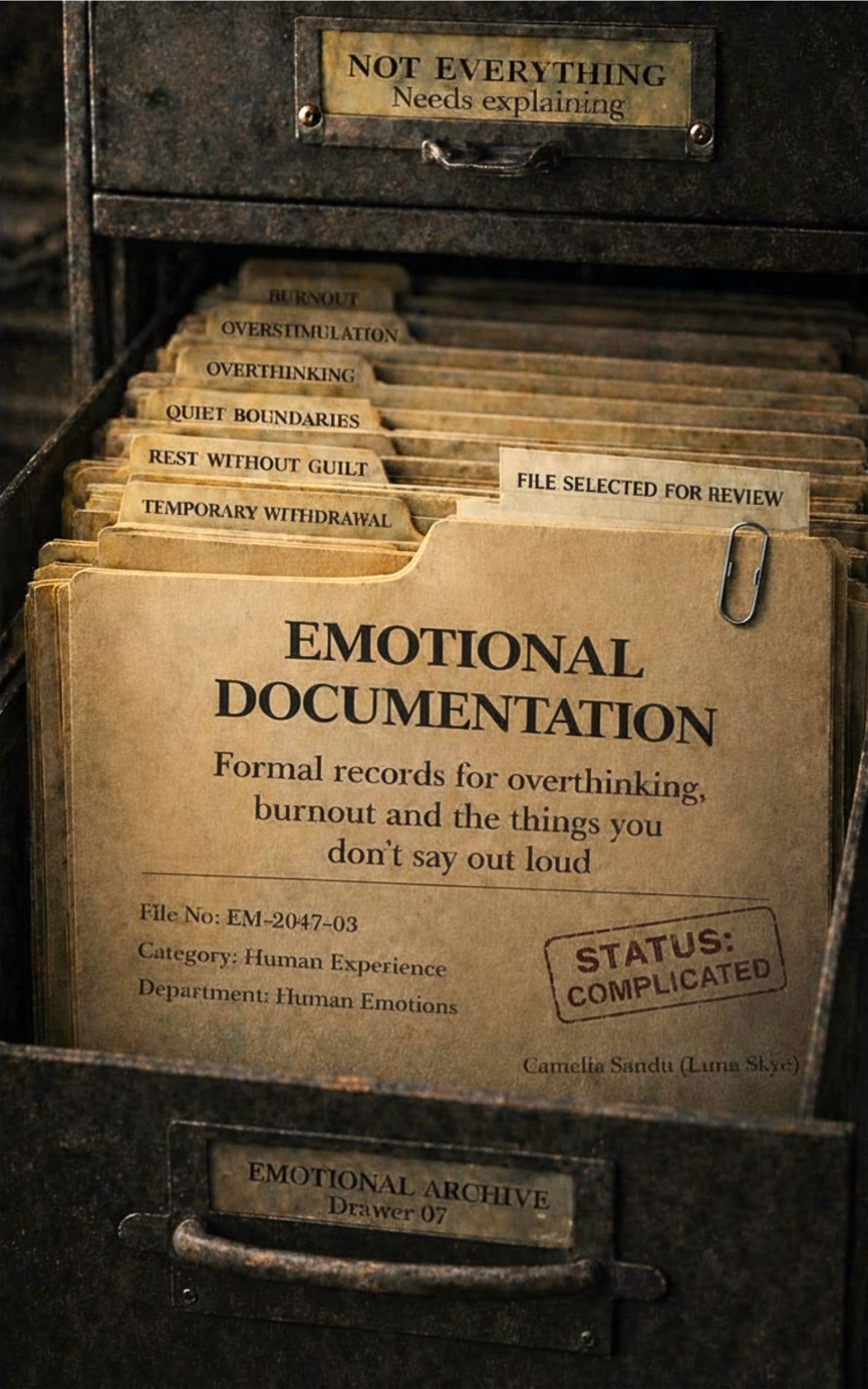 Emotional Documentation: Formal records for overthinking, burnout, and the things you don’t say out loud