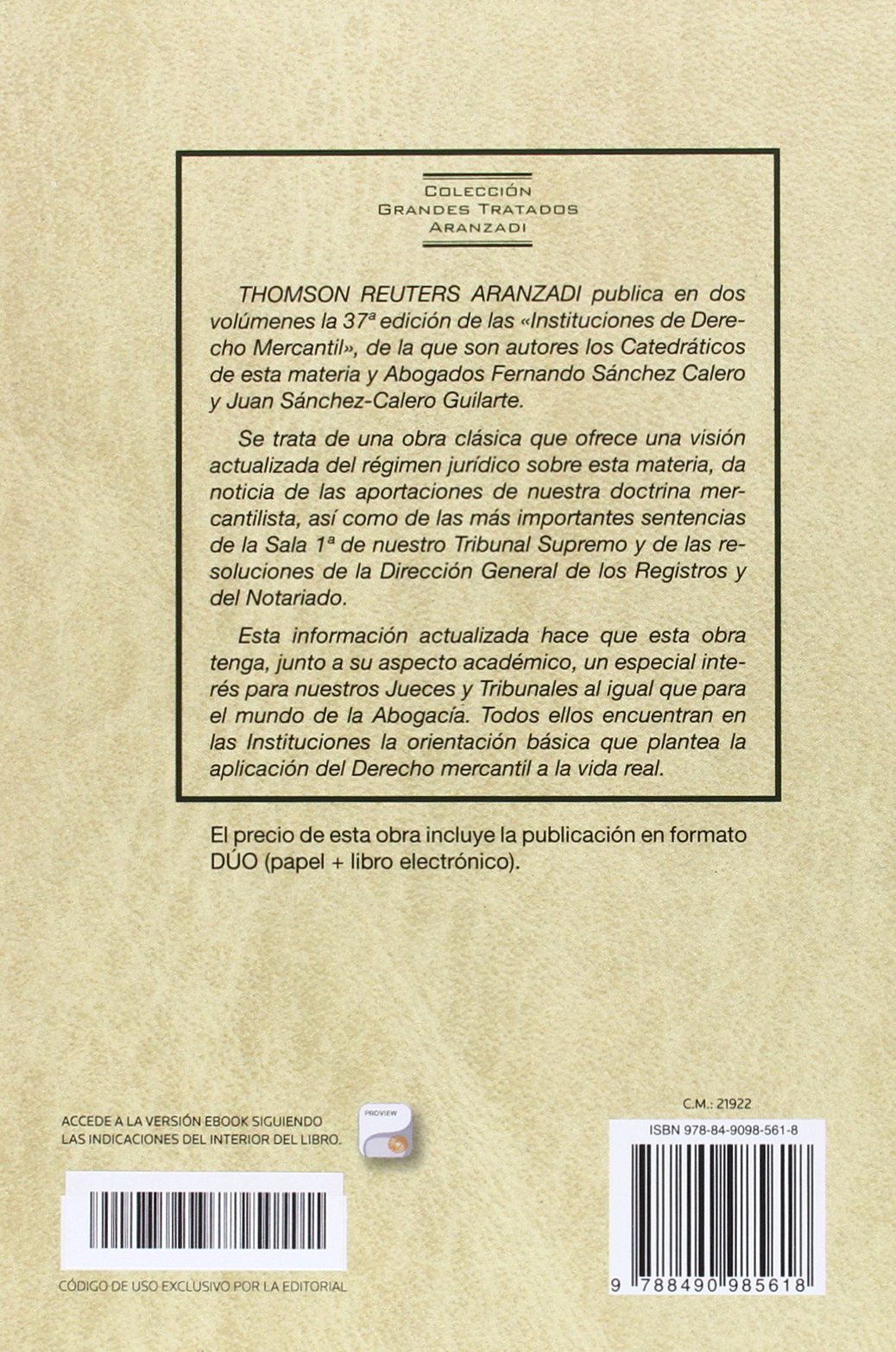 Instituciones De Derecho Mercantil. Volumen Ii: 796 (Gran Tratado)