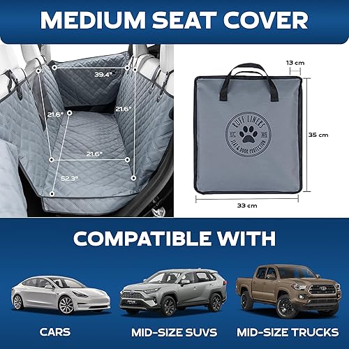Miniatura 5 de Funda de asiento de automóvil para perro lavable a máquina y protector de puerta de automóvil, se adapta a sedanes, SUV de tamaño mediano, camiones