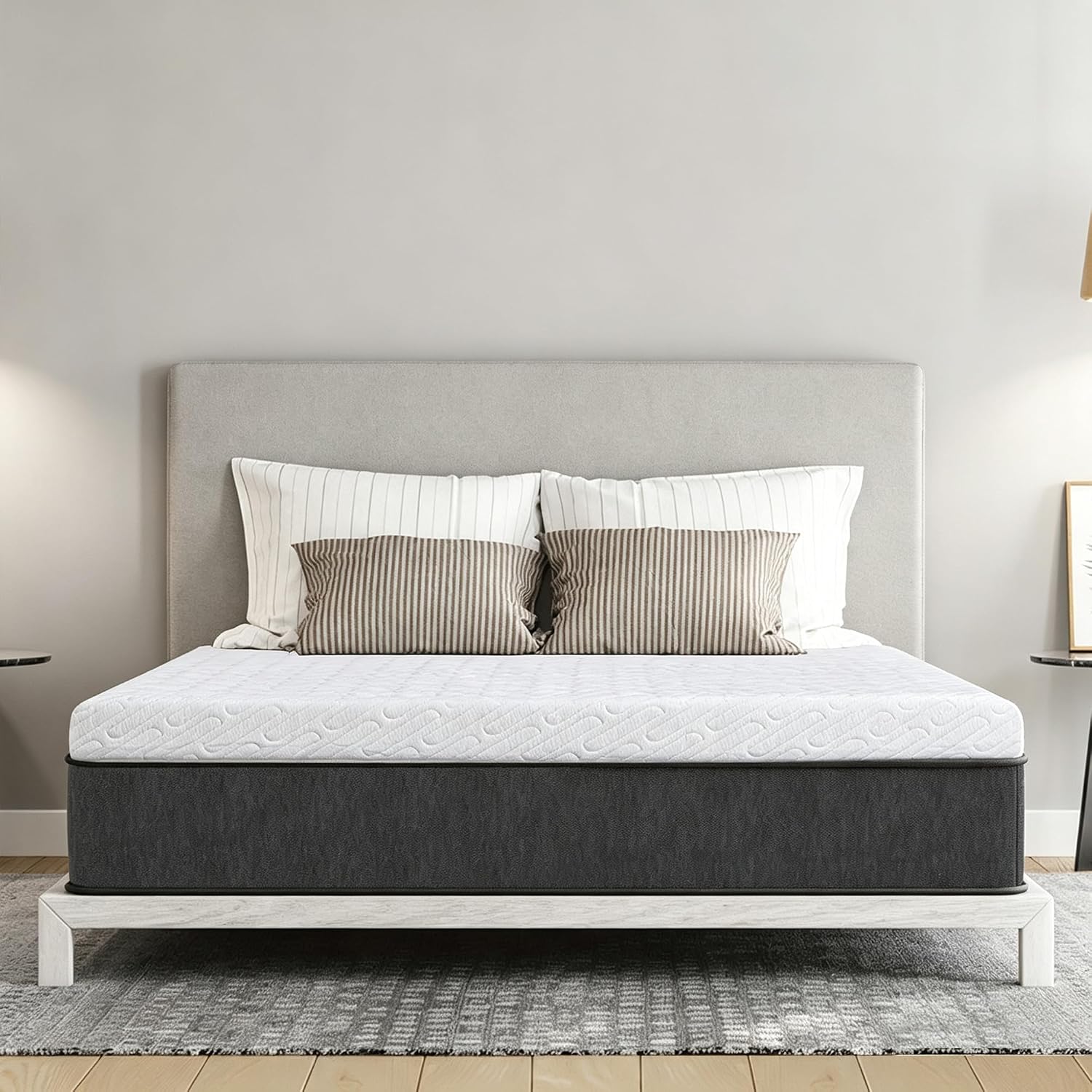  3 Inch Gel Memory Foam Mattress Topper Queen Size High Density Cooling Pad Pressure Relief Bed Topper (with Removable & Washable Bamboo Cover) thumbnail