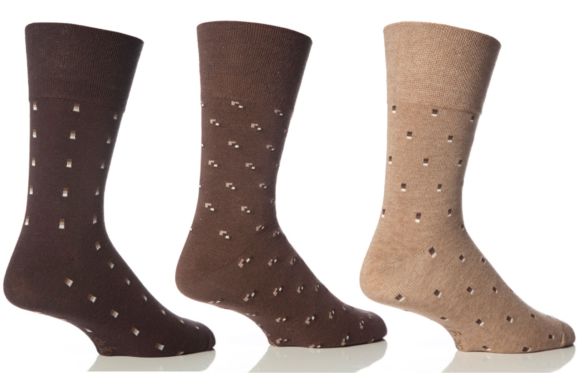 Hduk Mens Socks Men's Multicolour 6 Pairs Gentle Grip Honeycombe Top Non Elastic Socks By Drew Brady / 26
