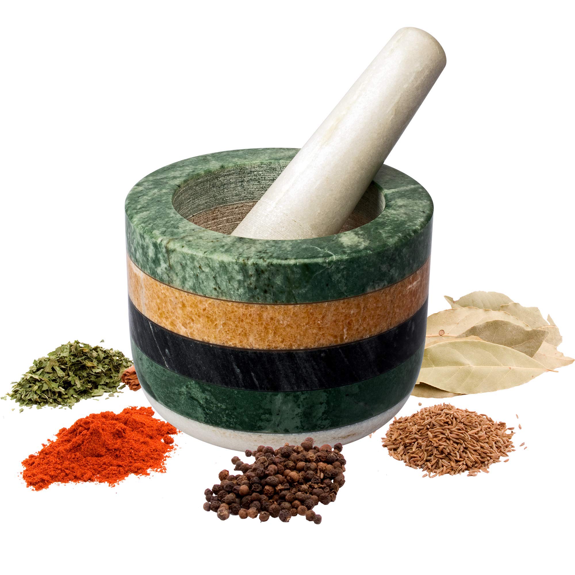 Browin 312014 Mortier de Cuisine Granit | Décoratif | en Pierre Naturelle | Cadeau pour les Amateurs de Cuisine