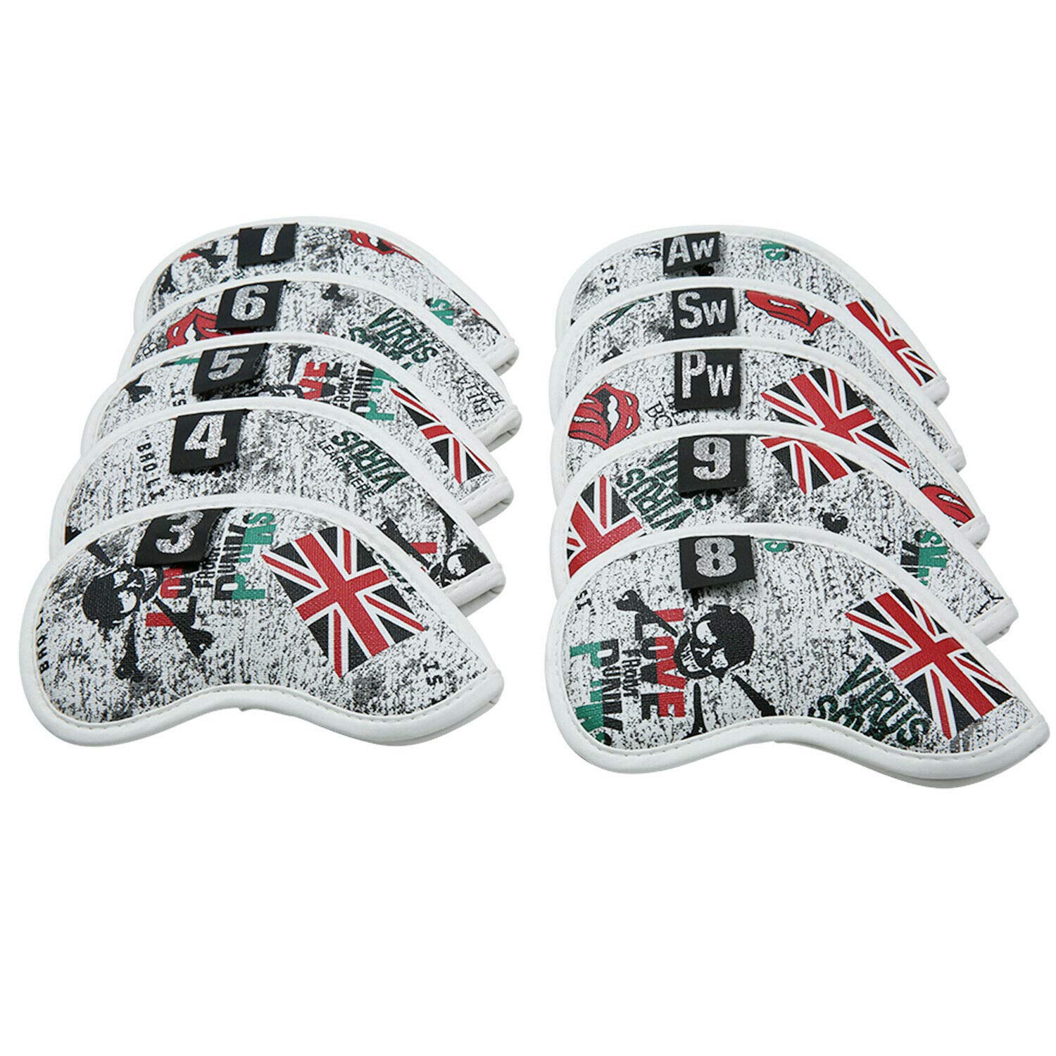 SEACLOUD 10 fundas para palos de golf, Articulos de Golf con cierre magnético, color rojo