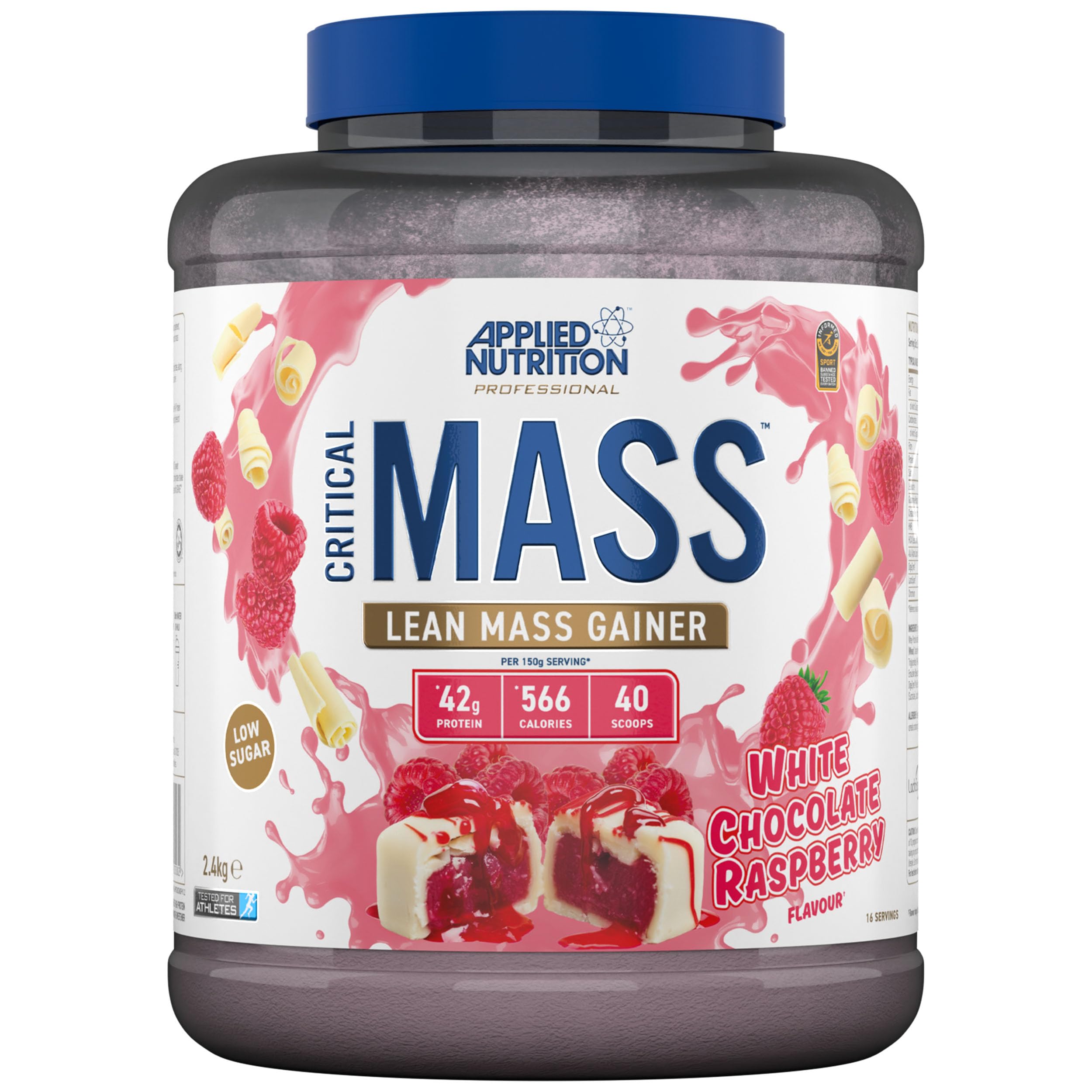 Applied Nutrition Critical Mass Professional (2400g) White Chocolate Raspberry - Przyrost masy ciała - Z kreatyną