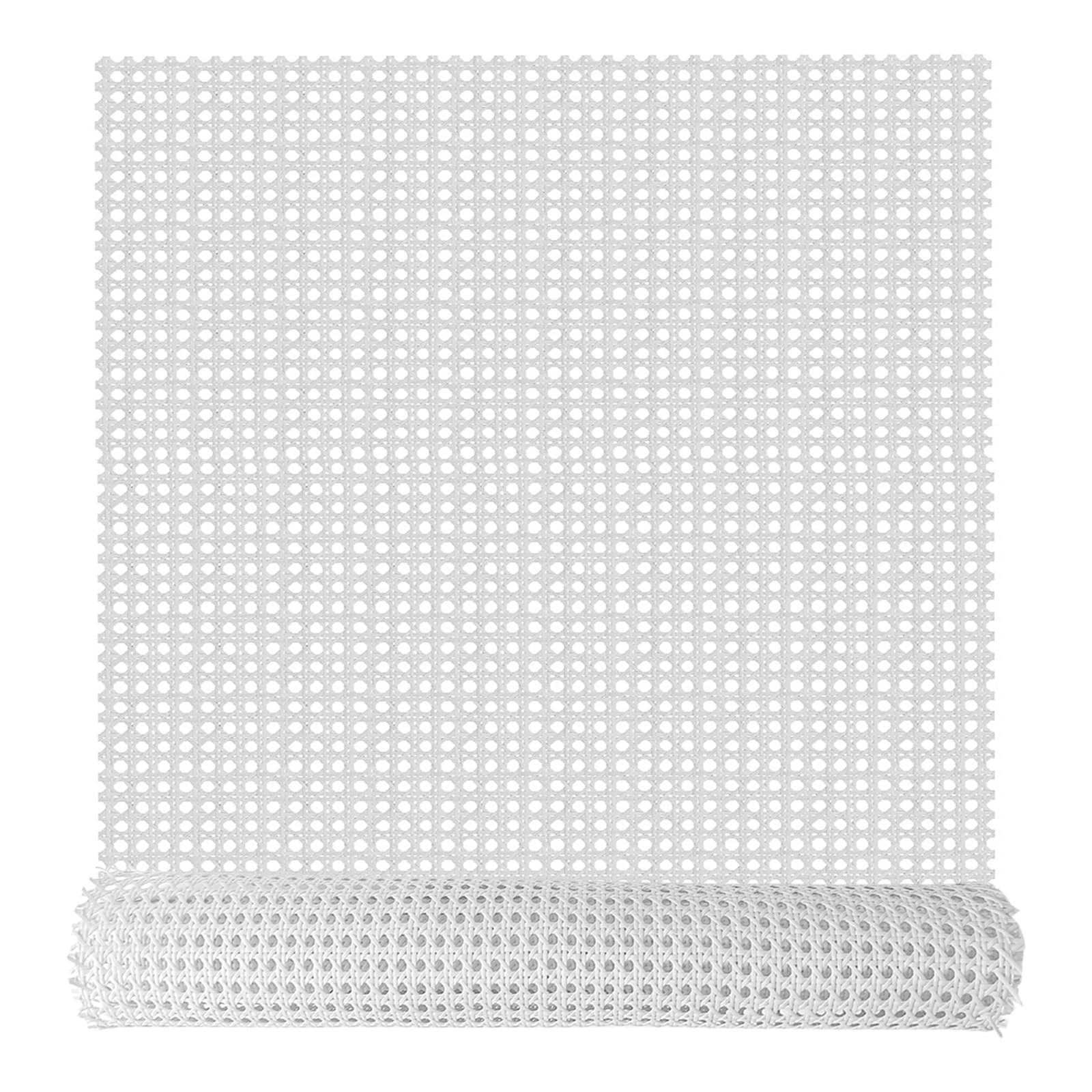 Selliner White 24In X 9.9Ft Waterproof Pe Synthetic Rattan Cane Webbing Roll