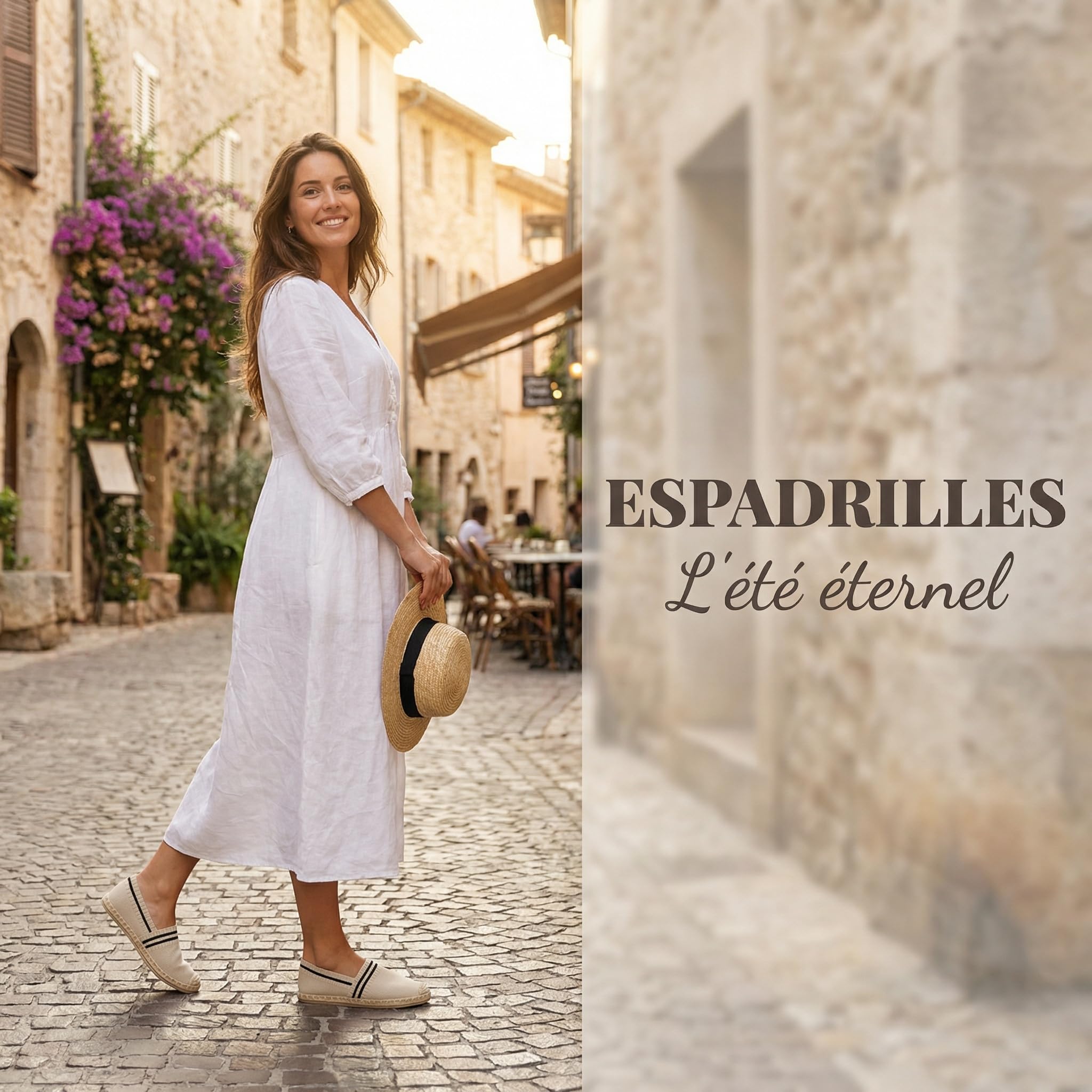 GLAMORA Espadrilles Femme Maille Respirante Été Slip-on Légères Semelle Corde Tressée Confort Marche Quotidienne Antidérapantes Souples Ballerines Tricot Mocassins Casual Voyage Ville