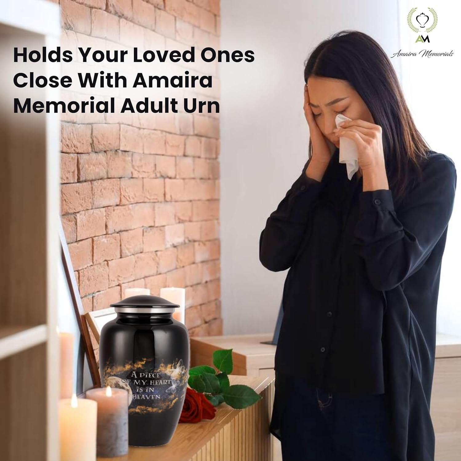 Handcrafted Urn for Human Ashes Adult Male | Cremation Funeral Burial Decorative urns | Memorial Urn Way to Heaven 200 LBS - Image 5