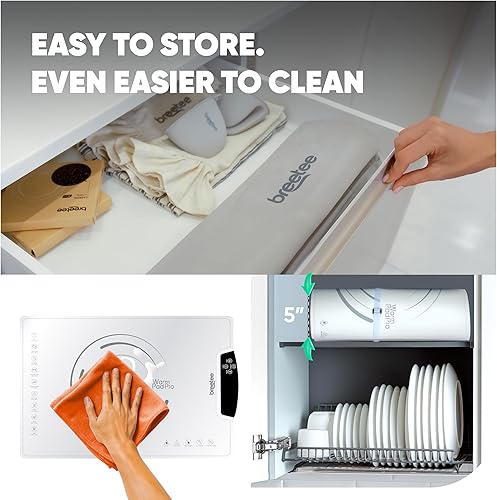 Miniatura 9 de BREETEE Tapete eléctrico de calentamiento de alimentos  Tapete de calefacción de silicona para alimentos 9 ajustes de temperatura  Tapete de