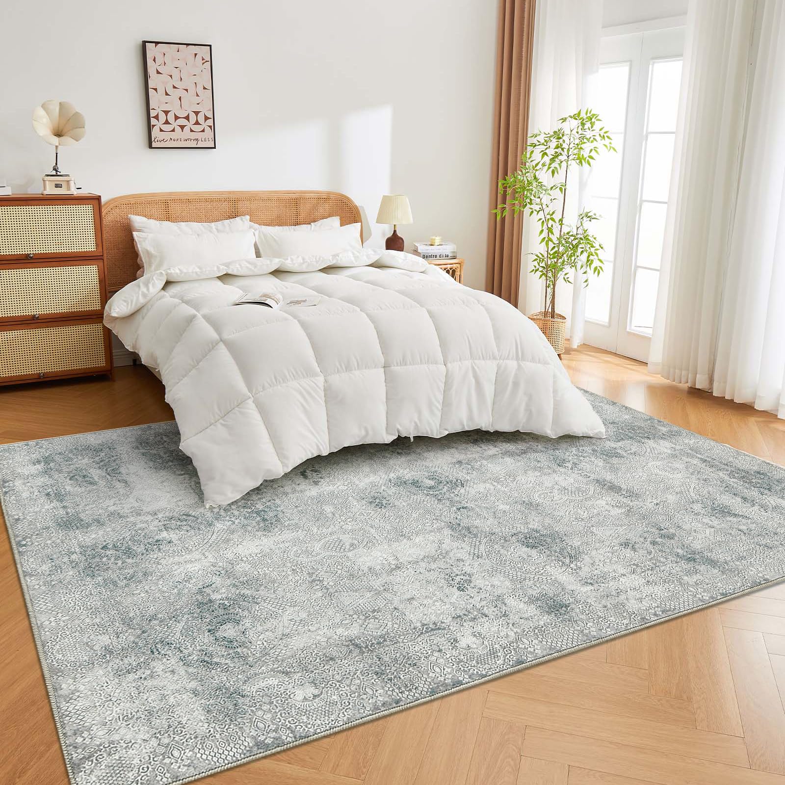 Teppich 160 x 230cm,Waschbarer Modern Abstrakt Wohnzimmer Teppisch | Große Teppiche, Großer Carpet rutschfest, für Schlafzimmer, Esszimmer