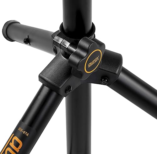 Miniatura 5 de Auray SS-47A-PB Deluxe - Soportes de altavoz de aluminio ligeros de altura ajustable con base de trípode y funda de transporte