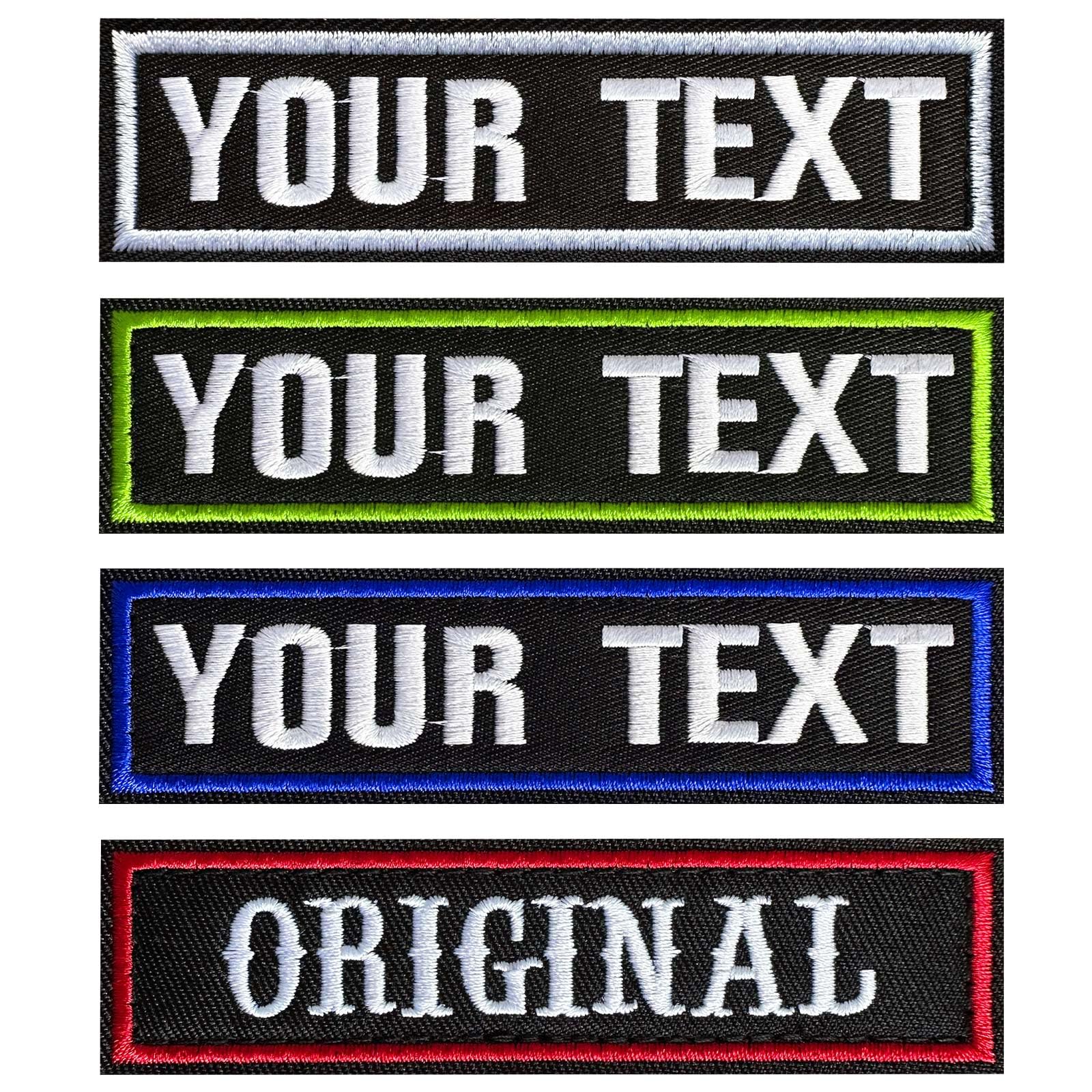 2PCS Custom Name Patch, Personalised Embroidered Clothes Backpacks Badges